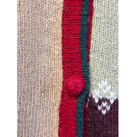 KarenScott Womens XL Red Embroidery Christmas Theme Wool Blend Party/Holiday - Picture 10 of 11